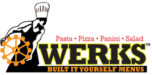 Logo featuring crossed hammer and wrench with culinary construction text.